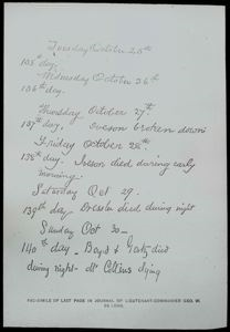 Image of DeLong's Journal, Last Page